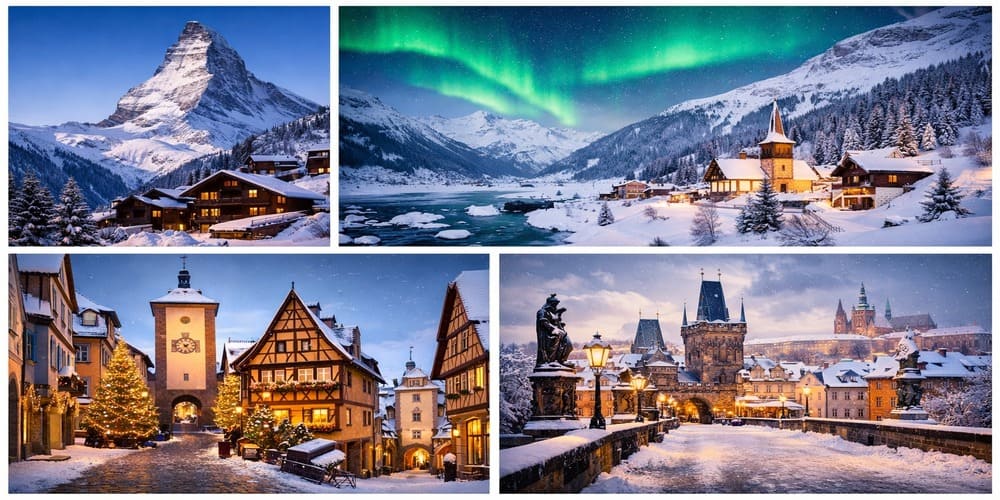 باشترین شوێنەکانی زستانی ئەورووپا | ڕێنمایی تەواو بۆ گەشتی زستان